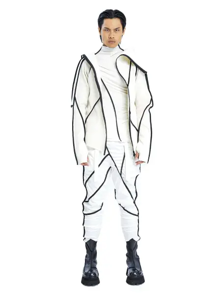 Broken Line Fermuarlı Unisex Ceket