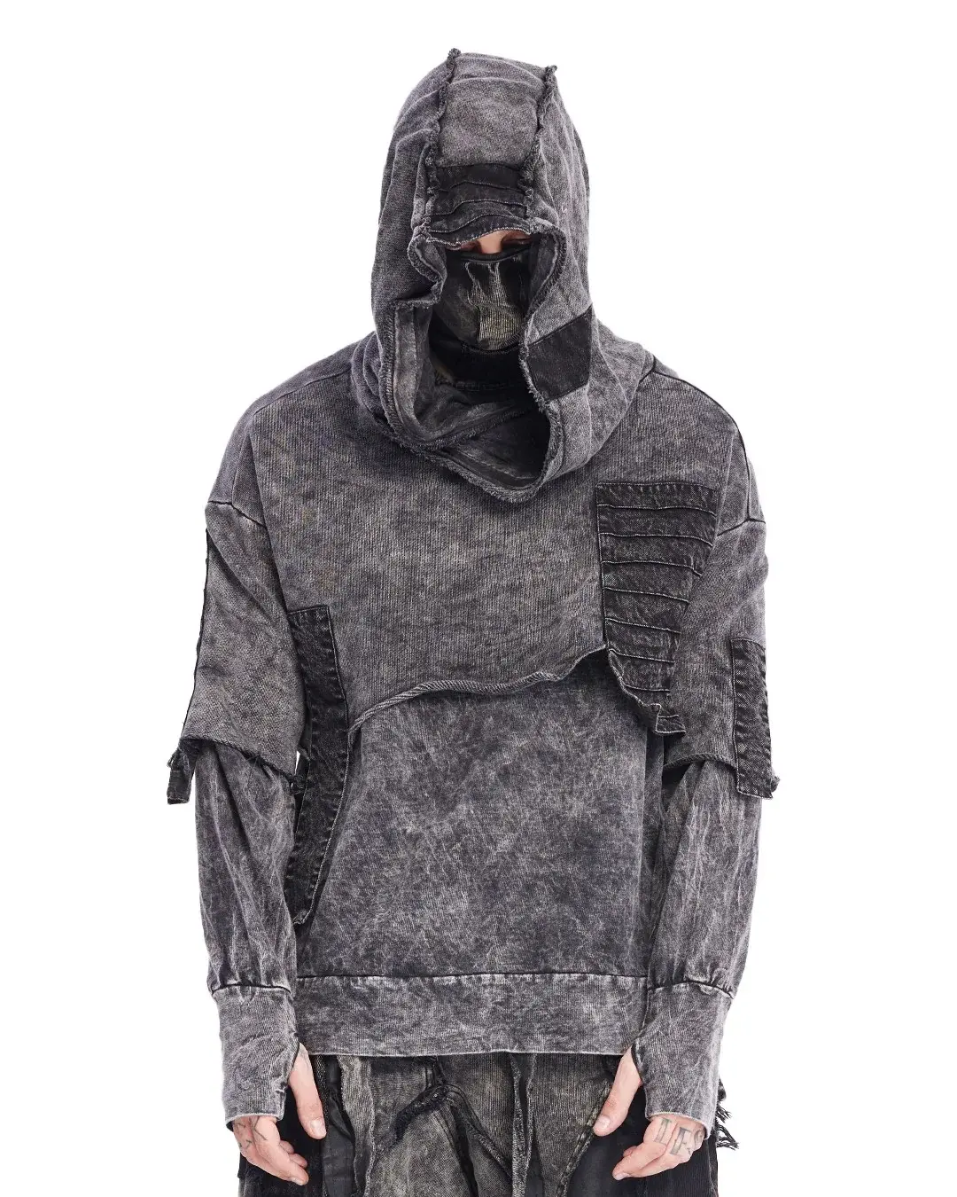 Double Flap Erkek Hoodie