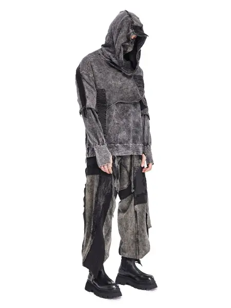 Double Flap Erkek Hoodie