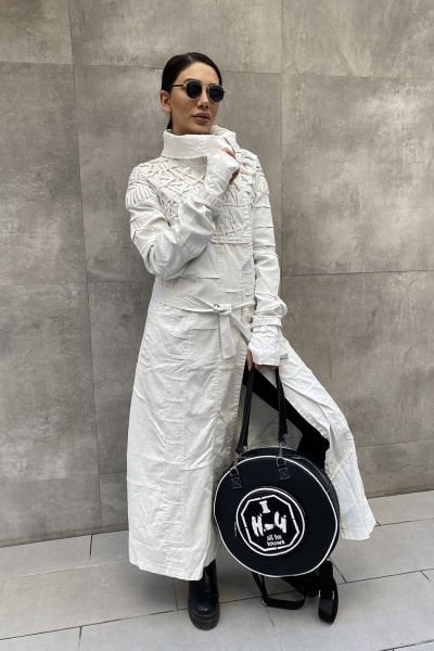 İşlemeli Tasarım Mumlama Trençkot