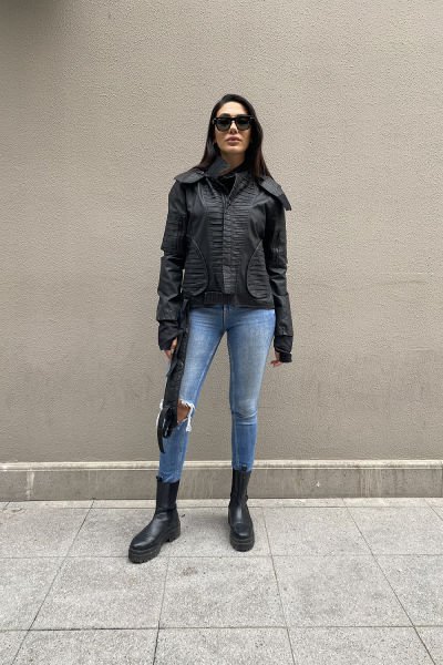 Çift Kullanım Unisex Tasarım Oversize Trençkot