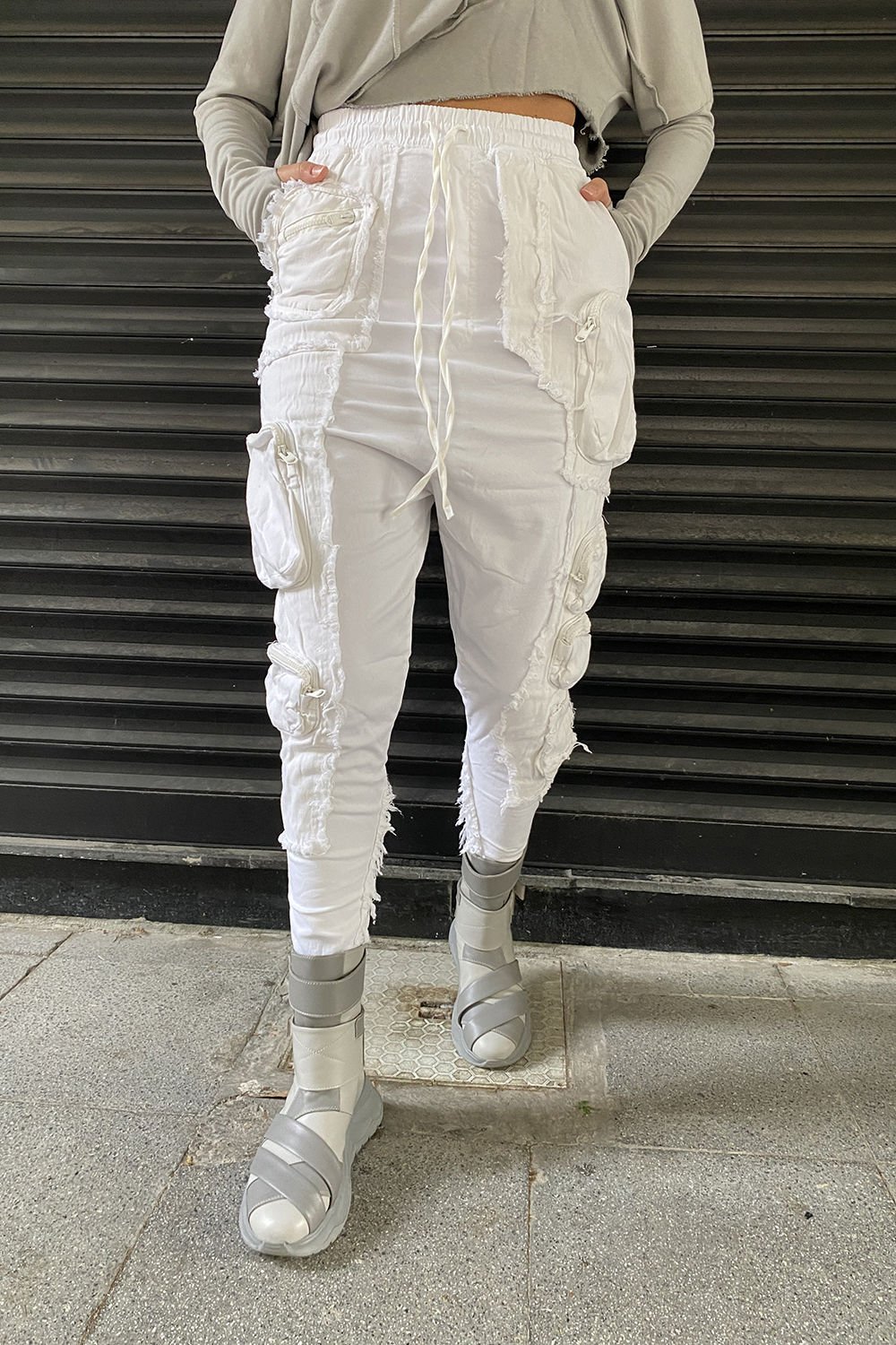 Tasarım Oversize Garnili Kargo Şalvar