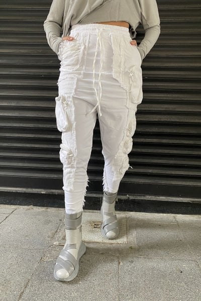 Tasarım Oversize Garnili Kargo Şalvar