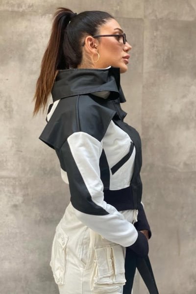 Tasarım Boyunluklu Mumlama Ceket