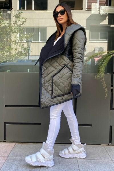 Garni Cepli Kapüşonlu Termal Kaban