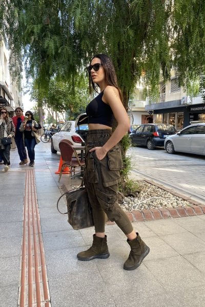 Tasarım Oversize Eskitme Kargo Şalvar