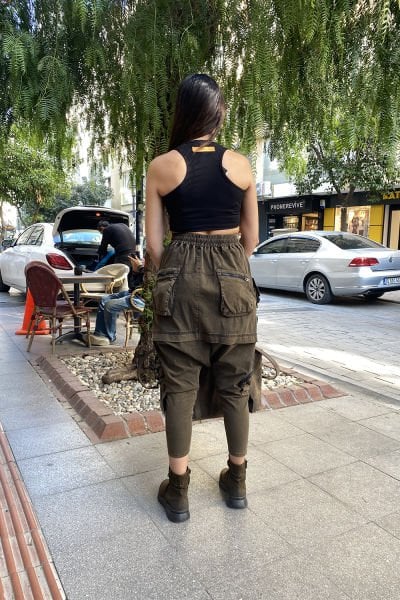 Tasarım Oversize Eskitme Kargo Şalvar