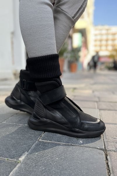 Unisex Çorap/Deri Spor Tasarım Bot 45 - siyah