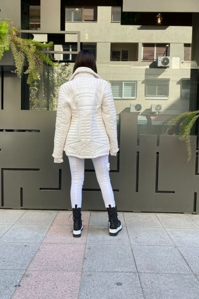 El İşlemeli Kapitone Termal Mont