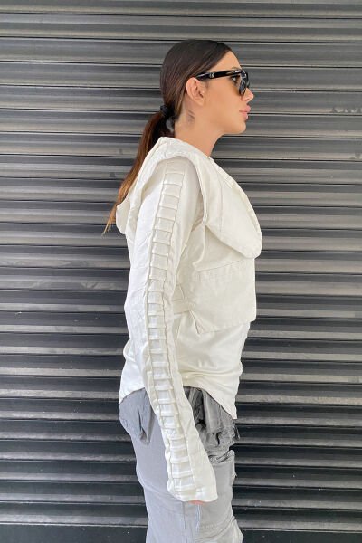 Heybe Cepli Tasarım Unisex Yelek M - beyaz