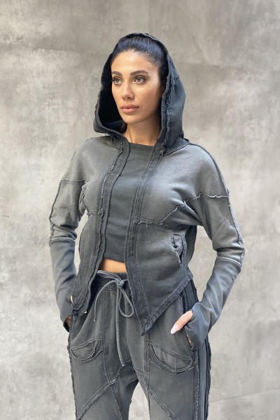 Tasarım Oversize Taşlama Kumaş Takım