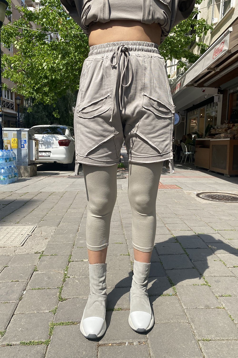 Tasarım Astarlı Kapüşonlu Oversize Takım