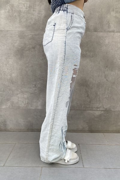 Tül Transparan Oversize Tasarım Pantolon