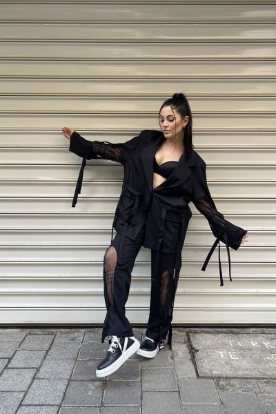 Tasarım Oversize Saçaklı Pantolon