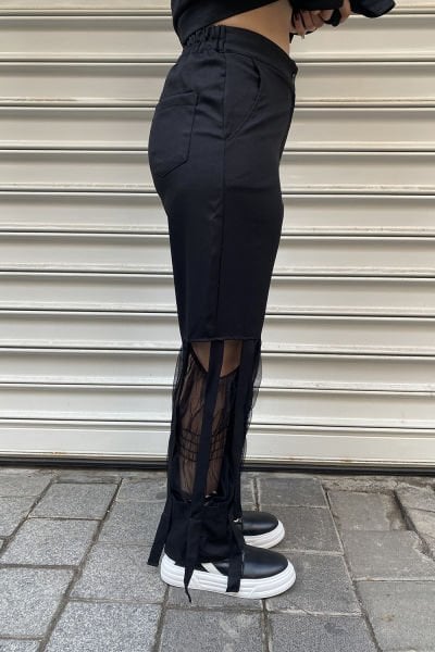 Tasarım Oversize Saçaklı Pantolon