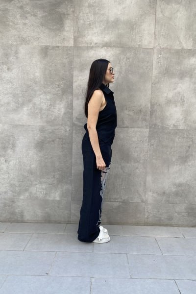 Tül Transparan Oversize Tasarım Pantolon