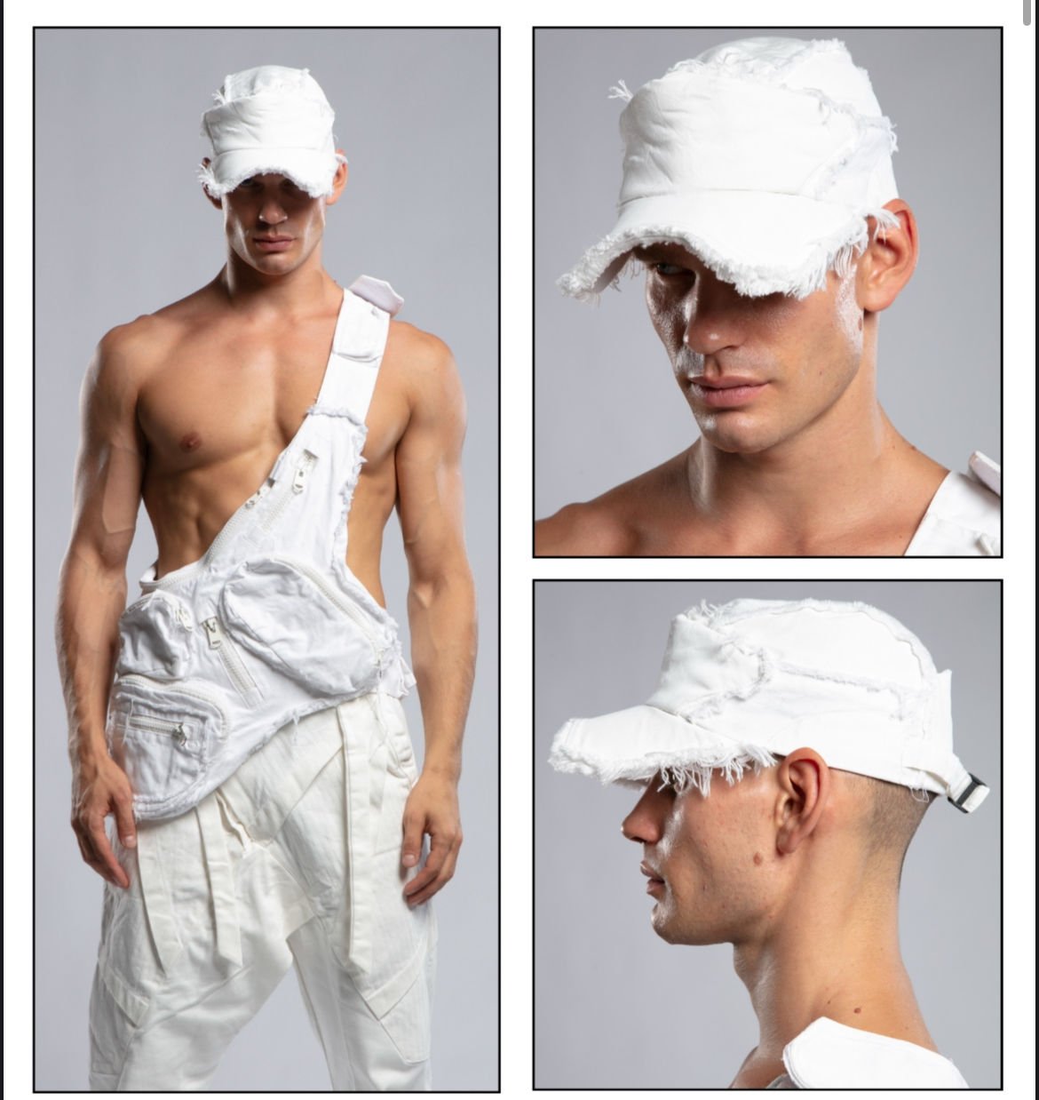 JC Unisex Tasarım Şapka beyaz