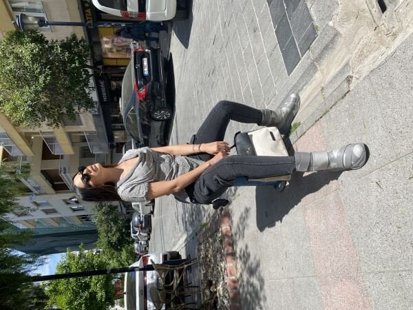 Tasarım Kumaş Şal Yaka Bluz