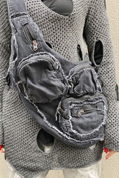 Tasarım Kumaş Büyük Boy Body Bag