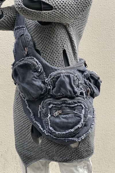 Tasarım Kumaş Büyük Boy Body Bag