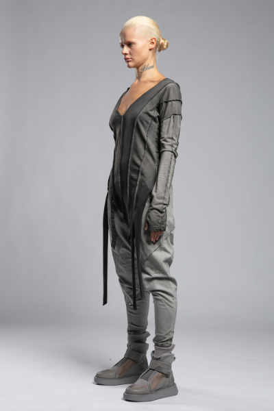 Asimetrik Fringed Sweatshirt