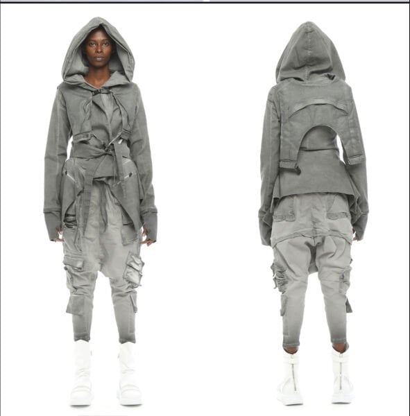 22K 06 008 JC TAŞLAMA GRİ CEKET