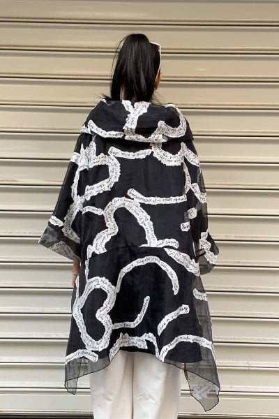 Tasarım Oversize Tül Trençkot
