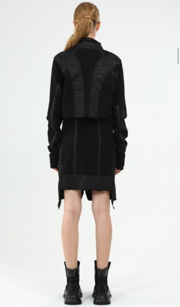 Tasarım Mumlama Cepli Oversize Elbise&Ceket