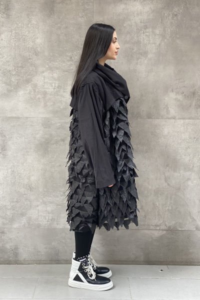 Tüy Tasarım Oversize Trençkot