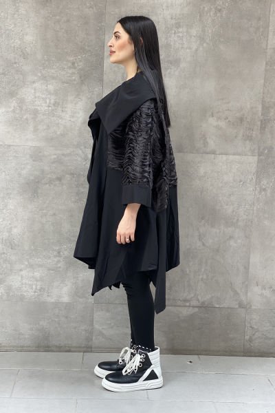 Tasarım Çift Kumaşlı Oversize Trençkot