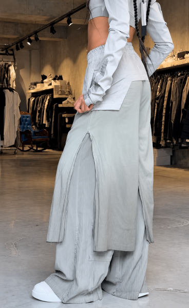 Tasarım Wide Leg Oversize Taşlama Pantolon
