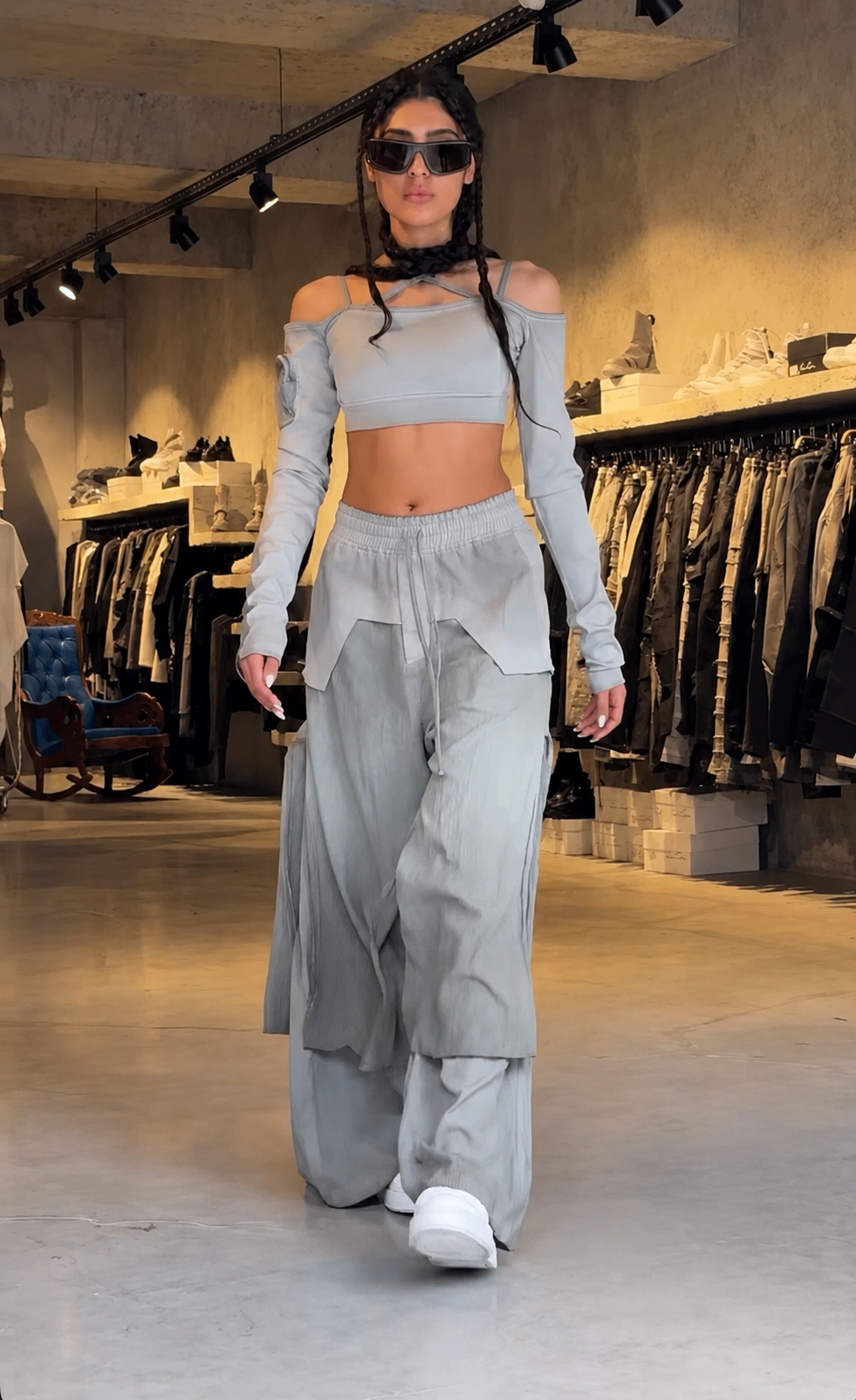 Tasarım Wide Leg Oversize Taşlama Pantolon