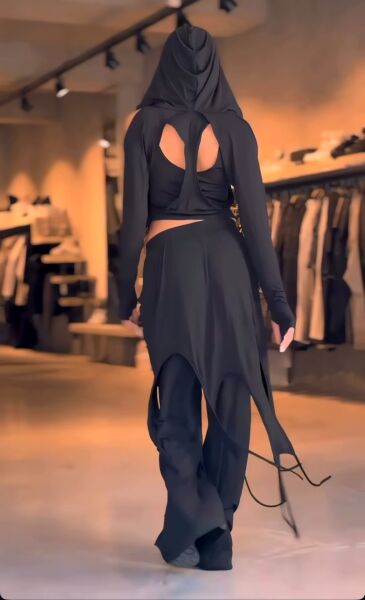 Tasarım Oversize Kol Detaylı 3 Parça Bluz Pantolon Takımı