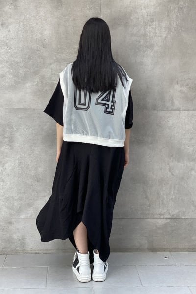 File Sweat Detaylı Tasarım Oversize Elbise