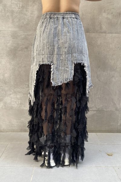 ''H4 Style'' Tasarım Oversize Tüylü Etek