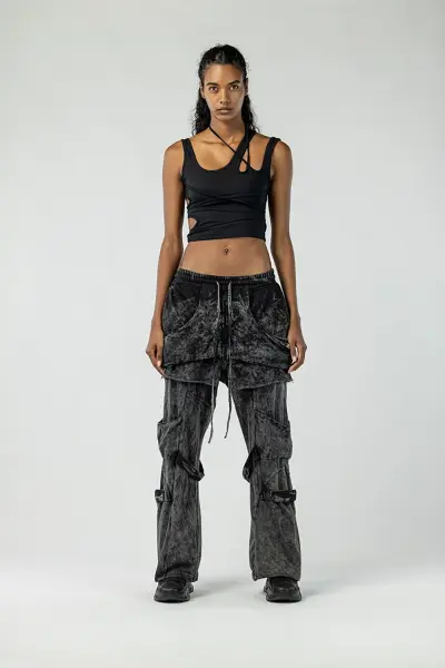 Tasarım Çift Katmanlı Oversize Kadın Pantolonu