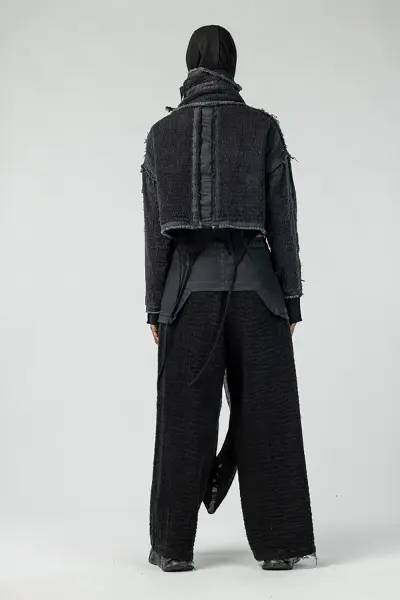 Tasarım Yırtmaç Detaylı Denim Ceket