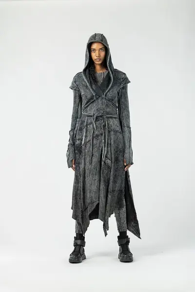 Asimetrik Yırtmaçlı Oversize Tasarım Hırka