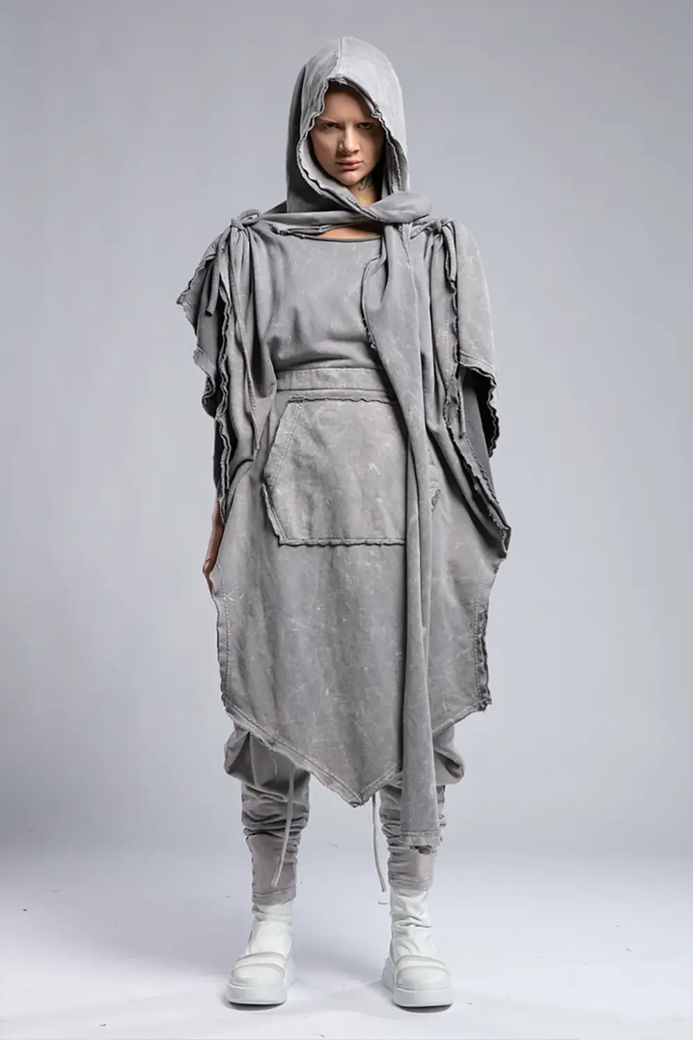 Tasarım Oversize Şal Yaka Panço&Hırka