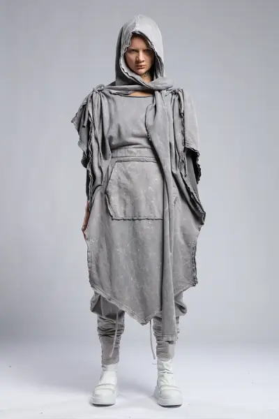 Tasarım Oversize Şal Yaka Panço&Hırka