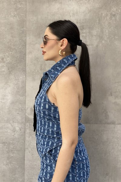 ''H4 Styling'' Tasarım Kolsuz Bluz