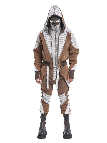 Çift Fermuar Armor Plated Erkek Ceket